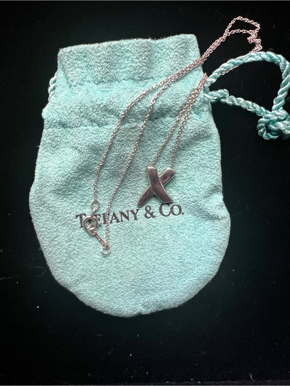 Tiffany & Co Paloma Picasso Top Cross 925 Silver Necace